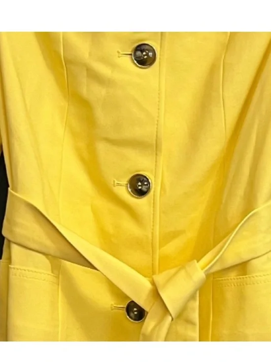 The Limited Canary Yellow Belted Trench Coat - Picture 3 of 7